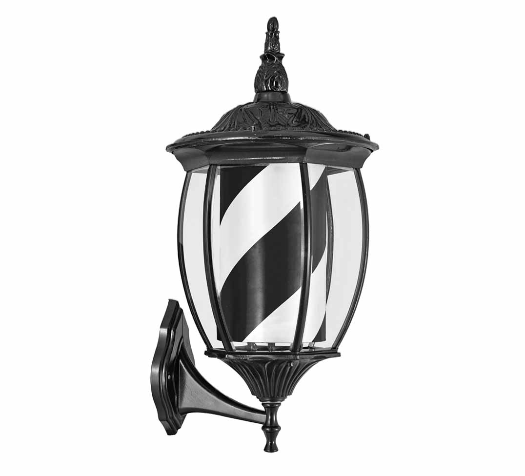 Barber Pole Black - Enseigne Lumineuse Vintage