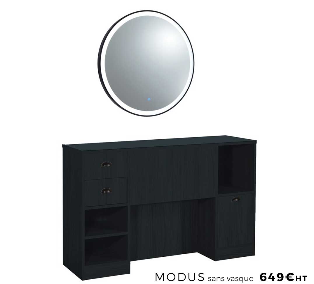 Modus sans vasque - Coiffeuse/Miroir 